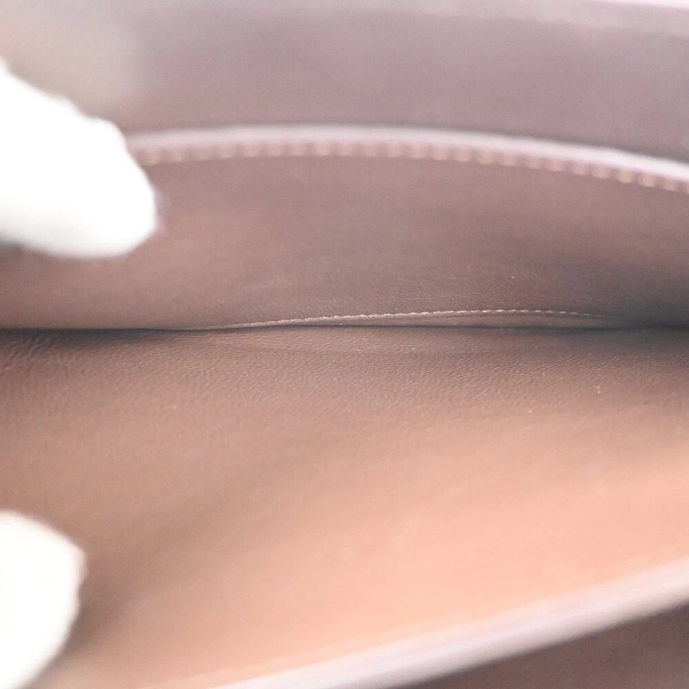 CELINE C Logo Chain Shoulder Hand Bag Quilted Leather Brown GHW Italy 57RL830 - Picture 10 of 16